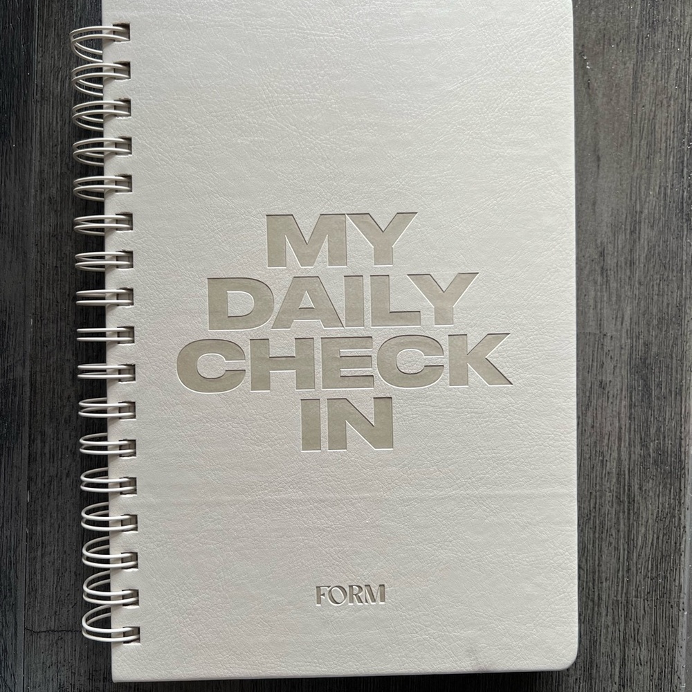 Cream Daily Check-In Notebook by FORM